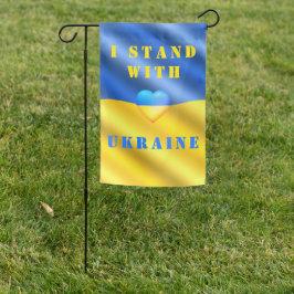 Ich stehe mit der Ukraine Support Garden Flag - Fr
