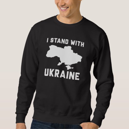 Ich stehe mit der Ukraine Sweatshirt (Vorderseite)