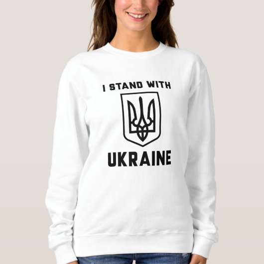 Ich stehe mit der Ukraine Sweatshirt (Vorderseite)