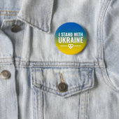 Ich stehe mit der Ukraine - Symbol für Herzfrieden Button (Beispiel)