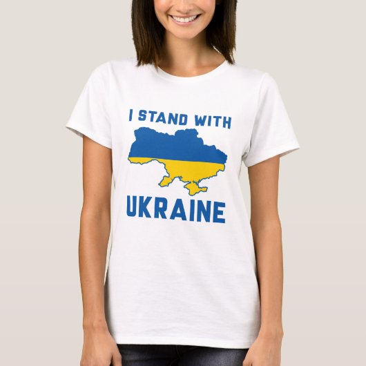 Ich stehe mit der Ukraine T-Shirt (Vorderseite)