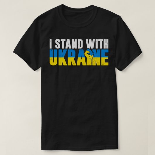Ich stehe mit der Ukraine T-Shirt (Design vorne)