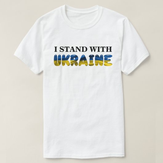 ICH STEHE MIT DER UKRAINE T-Shirt (Design vorne)