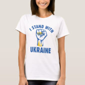 Ich stehe mit der Ukraine T-Shirt (Vorderseite)