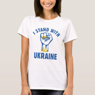 Ich stehe mit der Ukraine T-Shirt