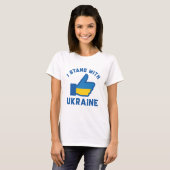 Ich stehe mit der Ukraine T-Shirt (Vorne ganz)