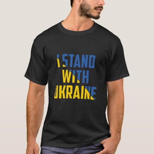 Ich stehe mit der Ukraine T-Shirt (Vorderseite)