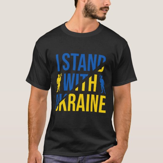 Ich stehe mit der Ukraine T-Shirt (Vorderseite)