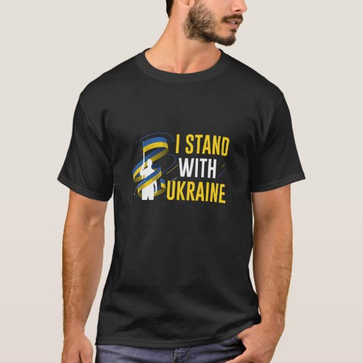 Ich stehe mit der Ukraine T-Shirt (Vorderseite)