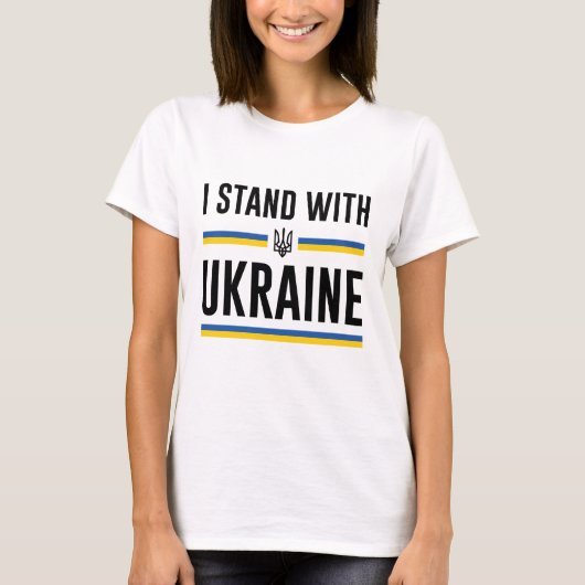 Ich stehe mit der Ukraine T-Shirt (Vorderseite)