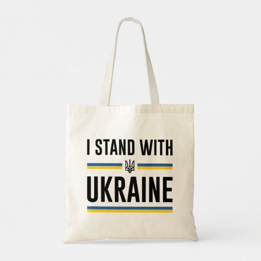 Ich stehe mit der Ukraine Tragetasche (Rückseite)