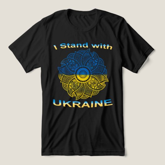 Ich stehe mit der Ukraine Tri-Blend Shirt (Design Vorderseite)