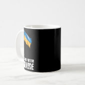 Ich stehe mit der Ukraine Ukrainischer Stolz 1 Kaffeetasse (Vorderseite Links)
