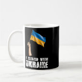 Ich stehe mit der Ukraine Ukrainischer Stolz 1 Kaffeetasse (Links)
