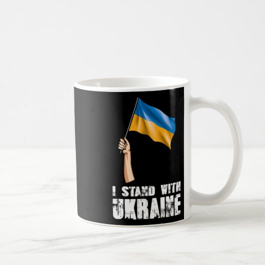 Ich stehe mit der Ukraine Ukrainischer Stolz 1 Kaffeetasse (Rechts)