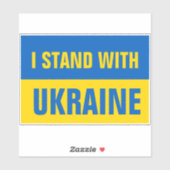 Ich stehe mit der Ukraine und unterstütze die ukra Aufkleber (Blatt)