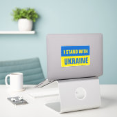 Ich stehe mit der Ukraine und unterstütze die ukra Aufkleber (Laptop auf Schreibtisch)