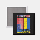 Ich stehe mit der Ukraine und unterstütze die ukra Magnet (Vorderseite/Rückseite)