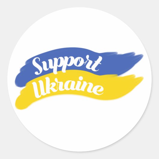Ich stehe mit der Ukraine, unterstütze die Ukraine Runder Aufkleber (Vorderseite)