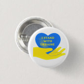 Ich stehe mit der Ukraine - Unterstützung - Herz - Button (Vorne & Hinten)