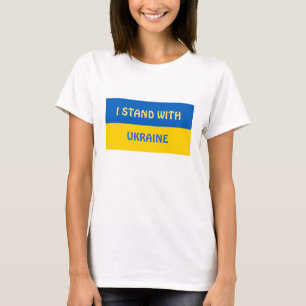 Ich stehe mit der Ukraine   Unterstützung T-Shirt