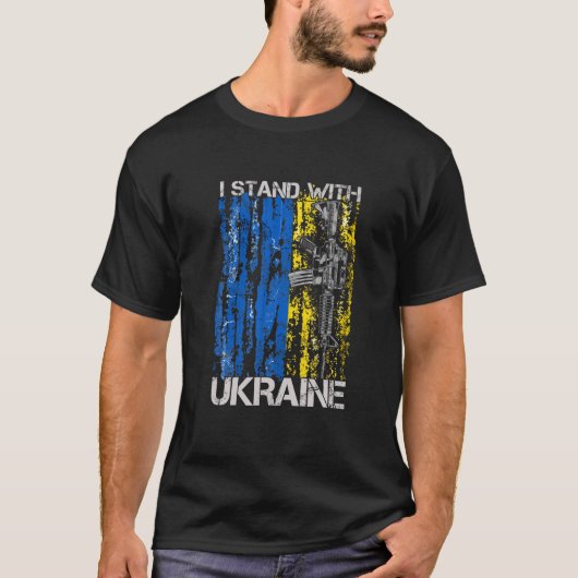 Ich stehe mit der Ukraine Unterstützung Ukraine uk T-Shirt (Vorderseite)