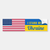 Ich stehe mit der Ukraine USA Amerikanisches Flag  Autoaufkleber (Vorne)