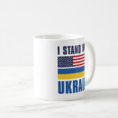 Ich stehe mit der Ukraine USA Kaffeetasse (VorderseiteRechts)