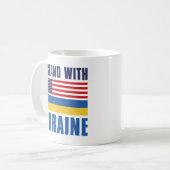 Ich stehe mit der Ukraine USA Kaffeetasse (Vorderseite Links)