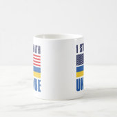 Ich stehe mit der Ukraine USA Kaffeetasse (Mittel)