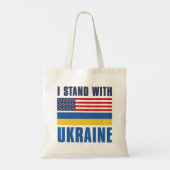 Ich stehe mit der Ukraine USA Tragetasche (Rückseite)