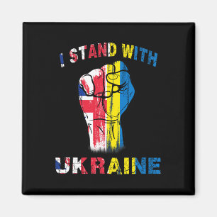 Ich stehe mit der Ukraine Vereinigtes Königreich U Magnet