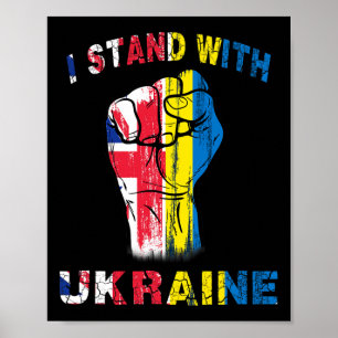 Ich stehe mit der Ukraine Vereinigtes Königreich U Poster