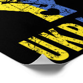 Ich stehe mit der Ukraine - Vintager Aufstandsprot Poster (Ecke)