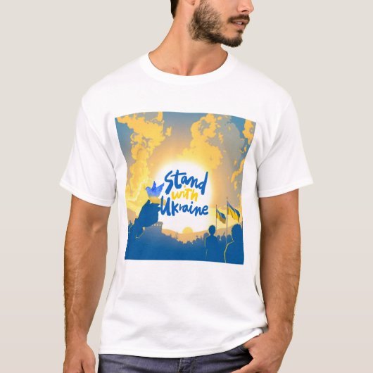 Ich stehe mit der Ukraine - zeigen Sie Ihre Unters T-Shirt (Vorderseite)