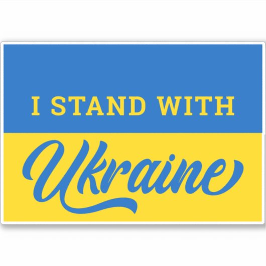 Ich stehe mit der Ukraine zur Unterstützung des uk Aufkleber (Vorderseite)