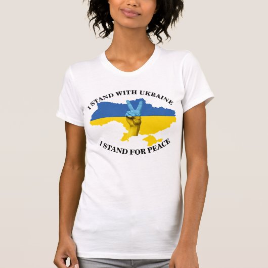 ICH STEHE MIT DER UKRAINE ZUSAMMEN - ICH STEHE FÜR T-Shirt (Vorderseite)