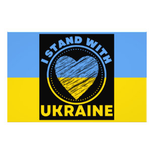 ICH STEHE MIT DER UKRAINE ZUSAMMEN - UNTERSTÜTZUNG FOTODRUCK