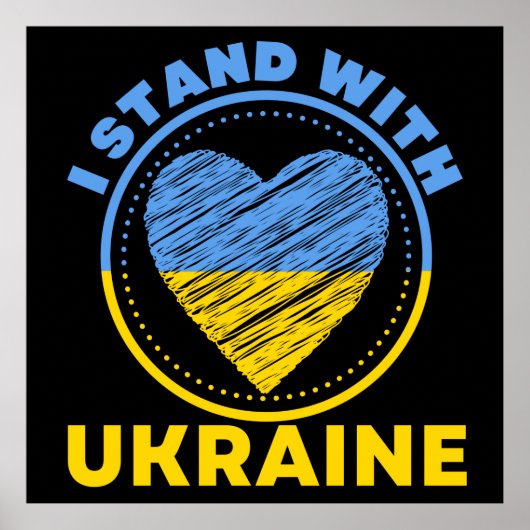 ICH STEHE MIT DER UKRAINE ZUSAMMEN - UNTERSTÜTZUNG POSTER (Vorne)