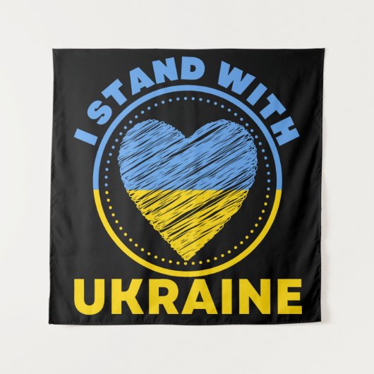 ICH STEHE MIT DER UKRAINE ZUSAMMEN - UNTERSTÜTZUNG WANDTEPPICH (Vorderseite)