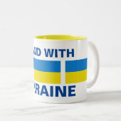 ICH STEHE MIT DER UKRAINE ZWEIFARBIGE TASSE (VorderseiteRechts)