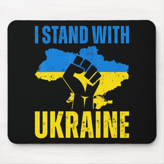 Ich stehe mit der ukrainischen Fahne auf dem Höhep Mousepad (Vorne)