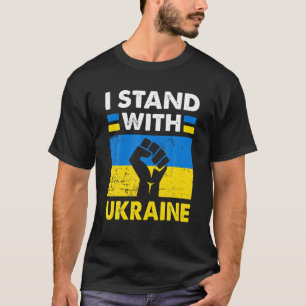 Ich stehe mit der ukrainischen Fahne auf dem Höhep T-Shirt