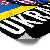 Ich stehe mit der ukrainischen Fahne der amerikani Poster (Ecke)