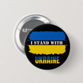 Ich stehe mit der ukrainischen Fahne einer gestört Button (Vorne & Hinten)