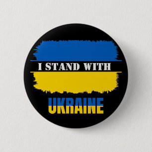 Ich stehe mit der ukrainischen Fahne einer gestört Button