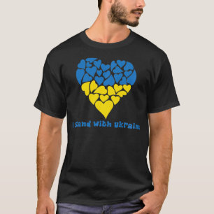 Ich stehe mit der ukrainischen Flag zur Unterstütz T-Shirt