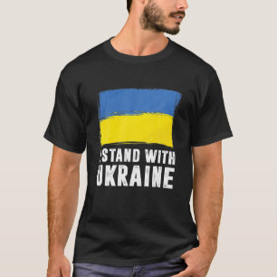 Ich stehe mit der ukrainischen Flagge, die die Ukr T-Shirt