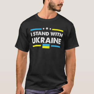 Ich stehe mit der ukrainischen Flagge, die die Ukr T-Shirt