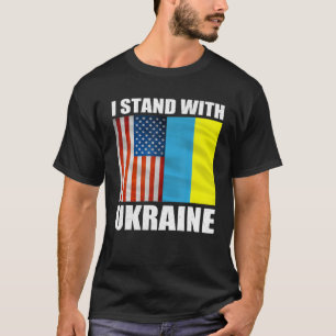 Ich stehe mit der ukrainischen Flagge, die die Ukr T-Shirt